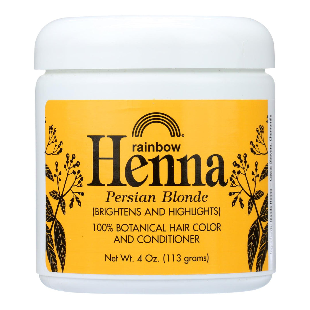 Rainbow Research Henna 100% Botanical Hair Color And Conditioner - Persian Blonde - 4 Oz - Maras Green